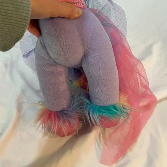 Build A Bear Fairy Friends Rainbow Unicorn Animal Plush Stuffed Mesh Outfit Sz L - Picture 6 of 10